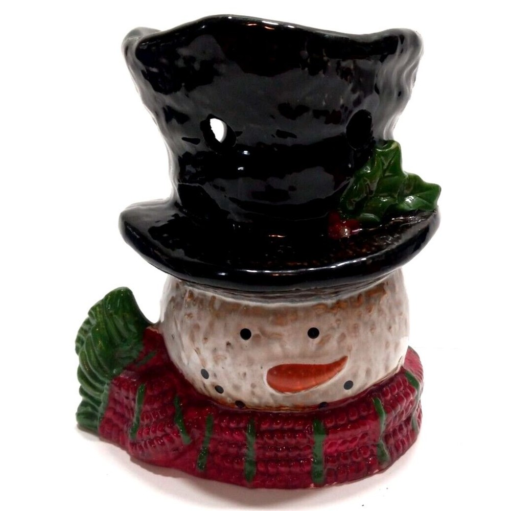 Yankee Candle Christmas Holiday Snowman Tart Warmer Tealight Burner 2012